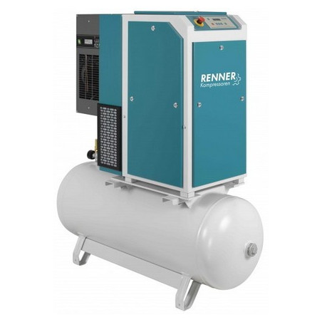 Compresseur à vis Renner sur réservoir avec sécheur intégré Compresseur à vis Renner sur réservoir avec sécheur intégré